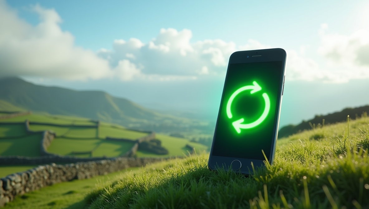 Mobile phone top-up service illustration